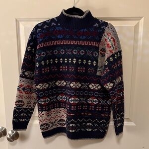 Susann D Medium 100% Shetland wool Multicolor Patterned Sweater